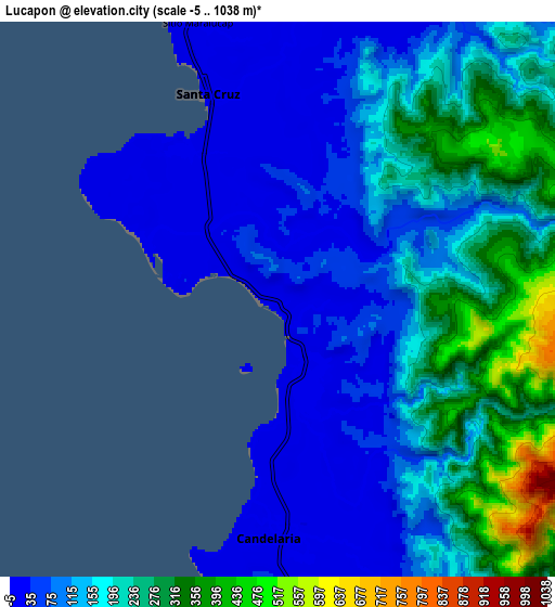 Zoom OUT 2x Lucapon, Philippines elevation map