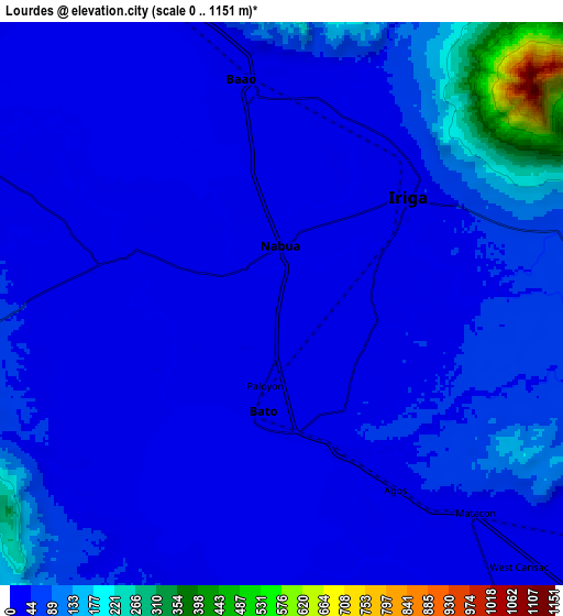 Zoom OUT 2x Lourdes, Philippines elevation map