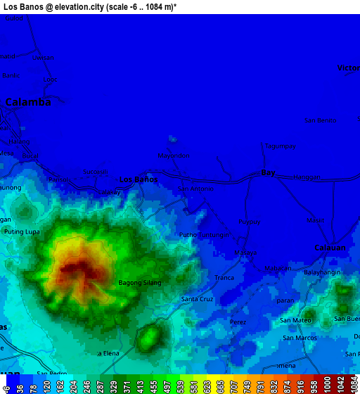 Zoom OUT 2x Los Baños, Philippines elevation map