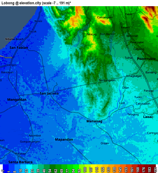 Zoom OUT 2x Lobong, Philippines elevation map