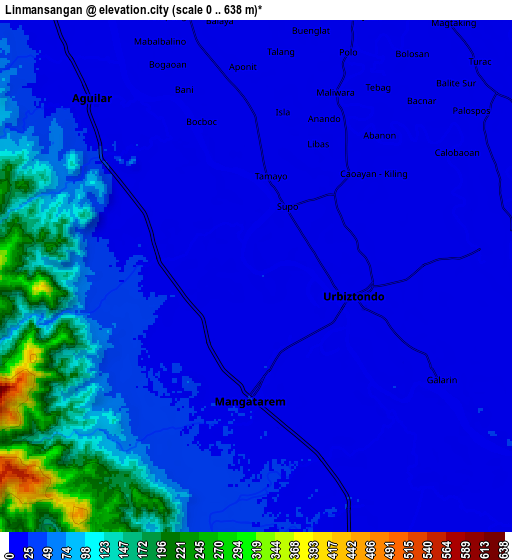 Zoom OUT 2x Linmansangan, Philippines elevation map