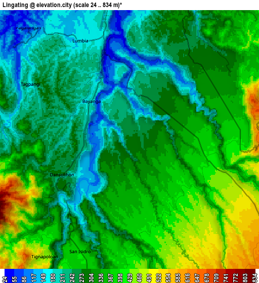 Zoom OUT 2x Lingating, Philippines elevation map