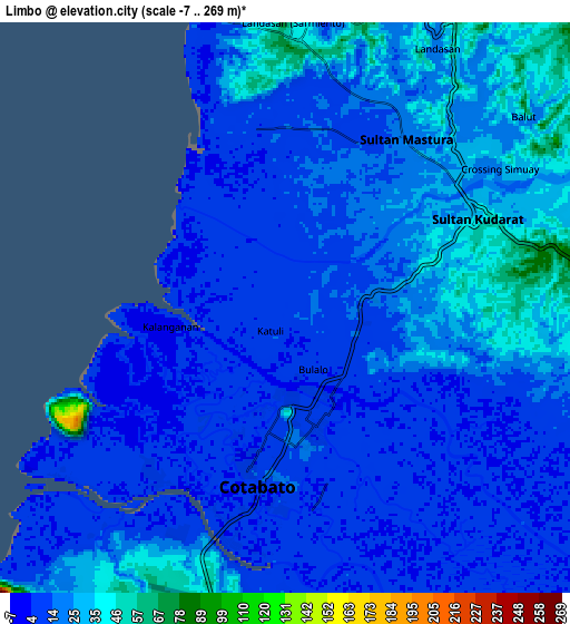 Zoom OUT 2x Limbo, Philippines elevation map