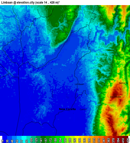 Zoom OUT 2x Limbaan, Philippines elevation map