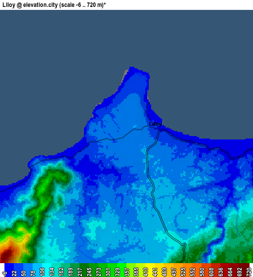 Zoom OUT 2x Liloy, Philippines elevation map