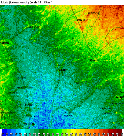 Zoom OUT 2x Licab, Philippines elevation map