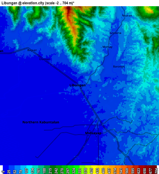 Zoom OUT 2x Libungan, Philippines elevation map