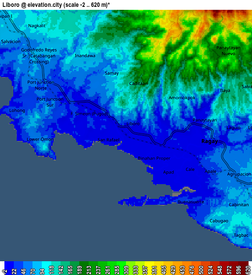 Zoom OUT 2x Liboro, Philippines elevation map