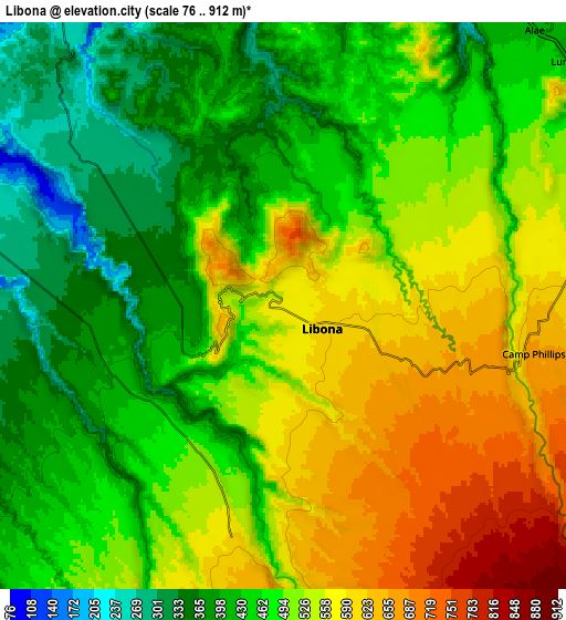 Zoom OUT 2x Libona, Philippines elevation map