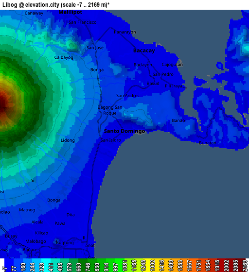 Zoom OUT 2x Libog, Philippines elevation map