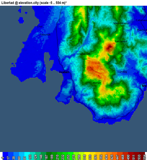 Zoom OUT 2x Libertad, Philippines elevation map