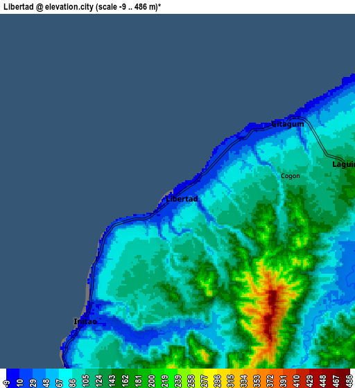 Zoom OUT 2x Libertad, Philippines elevation map