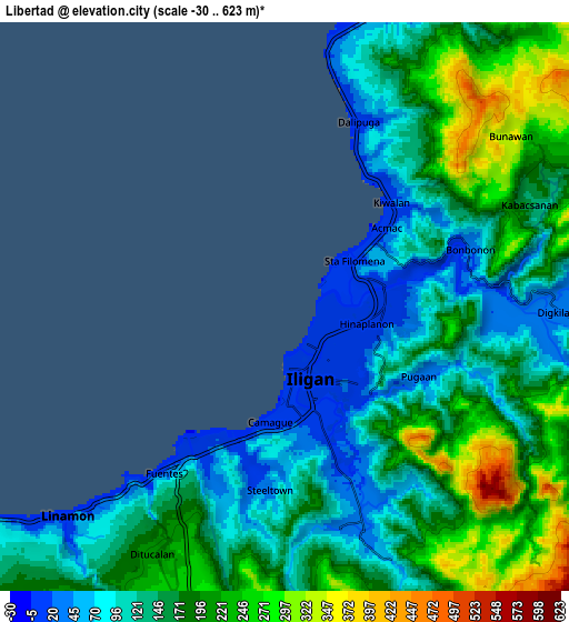 Zoom OUT 2x Libertad, Philippines elevation map