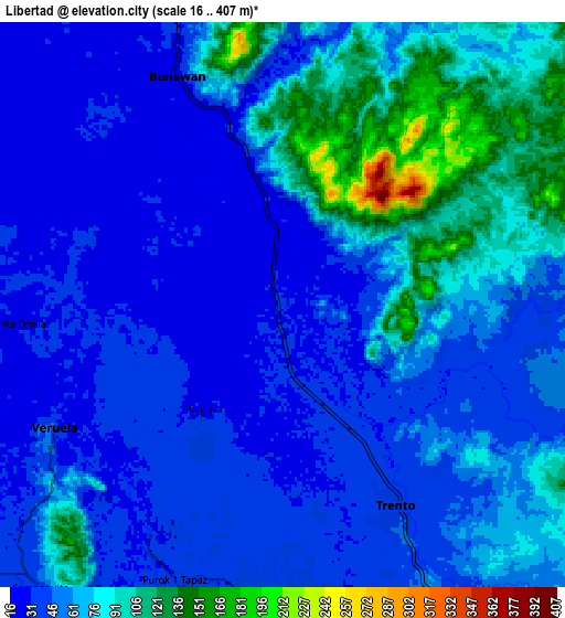 Zoom OUT 2x Libertad, Philippines elevation map