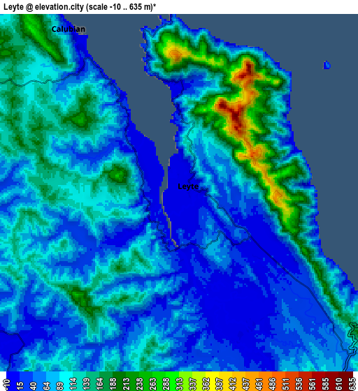 Zoom OUT 2x Leyte, Philippines elevation map