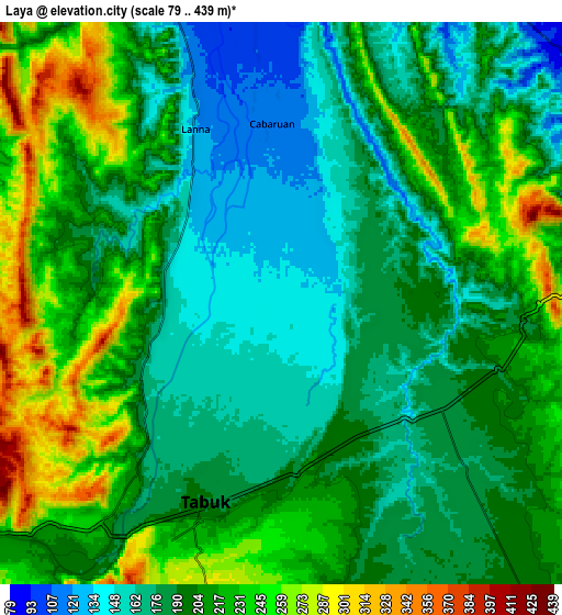 Zoom OUT 2x Laya, Philippines elevation map