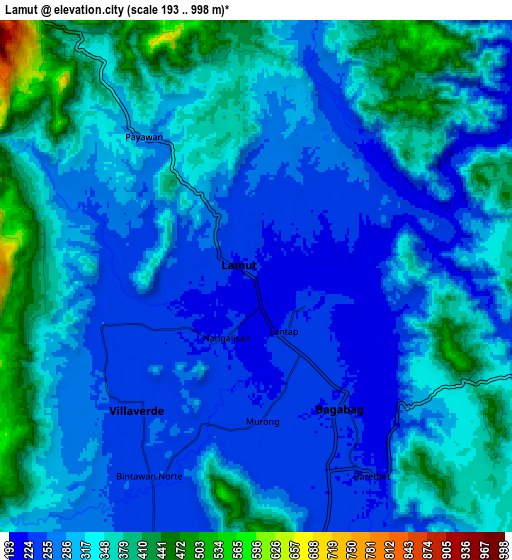 Zoom OUT 2x Lamut, Philippines elevation map