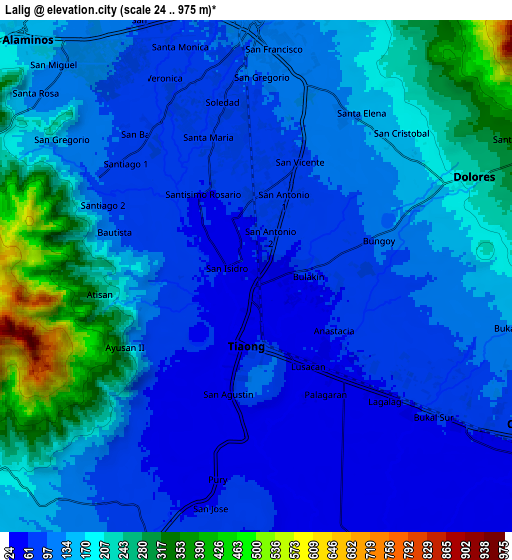 Zoom OUT 2x Lalig, Philippines elevation map