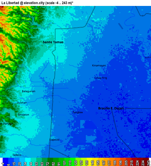Zoom OUT 2x La Libertad, Philippines elevation map