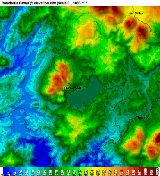 Zoom OUT 2x Rancheria Payau, Philippines elevation map