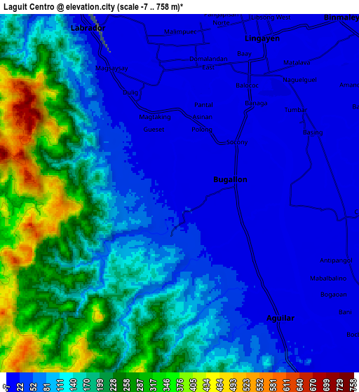 Zoom OUT 2x Laguit Centro, Philippines elevation map