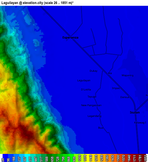 Zoom OUT 2x Laguilayan, Philippines elevation map