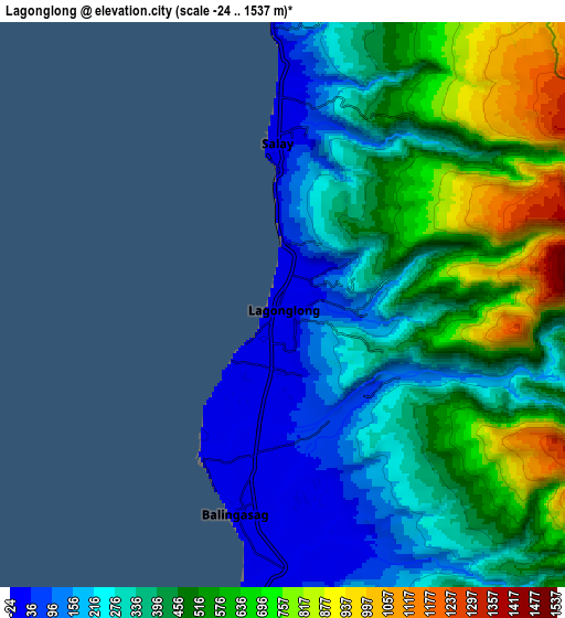 Zoom OUT 2x Lagonglong, Philippines elevation map