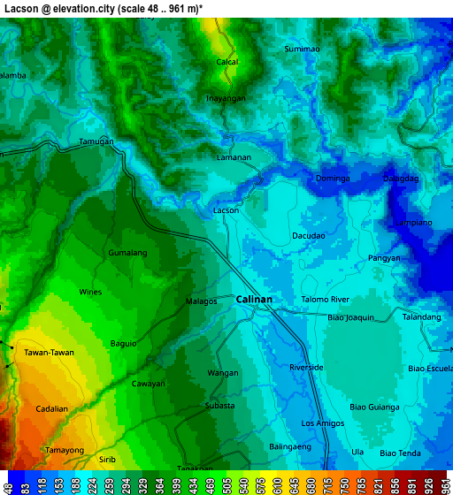 Zoom OUT 2x Lacson, Philippines elevation map