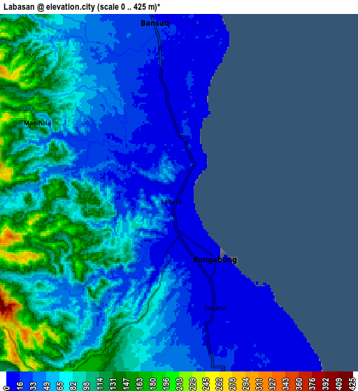 Zoom OUT 2x Labasan, Philippines elevation map