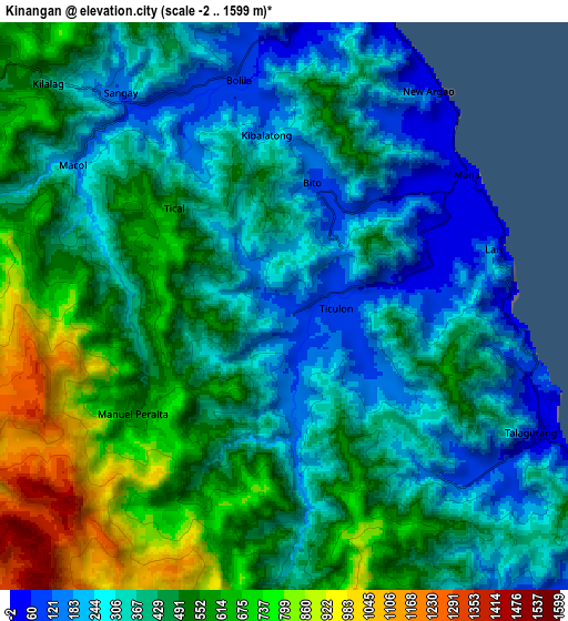 Zoom OUT 2x Kinangan, Philippines elevation map