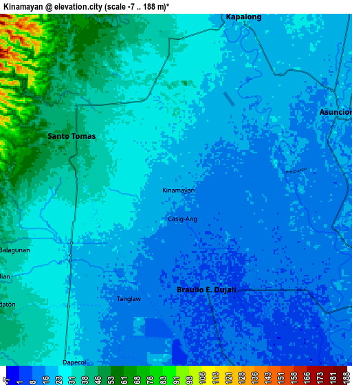 Zoom OUT 2x Kinamayan, Philippines elevation map