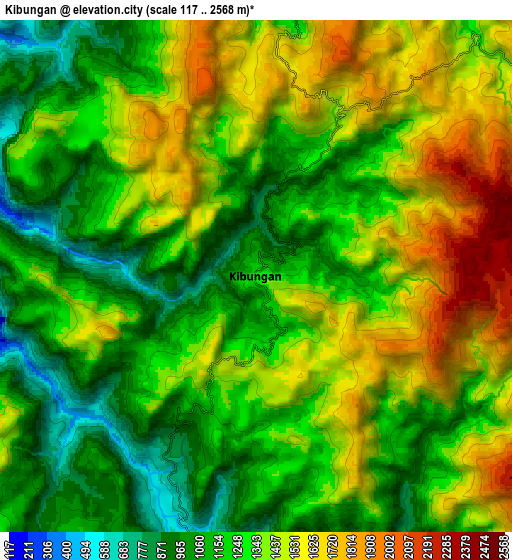 Zoom OUT 2x Kibungan, Philippines elevation map