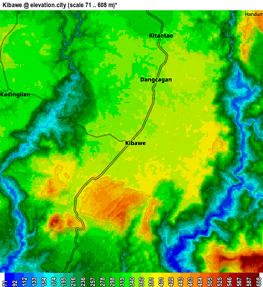 Zoom OUT 2x Kibawe, Philippines elevation map