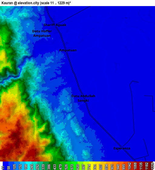 Zoom OUT 2x Kauran, Philippines elevation map