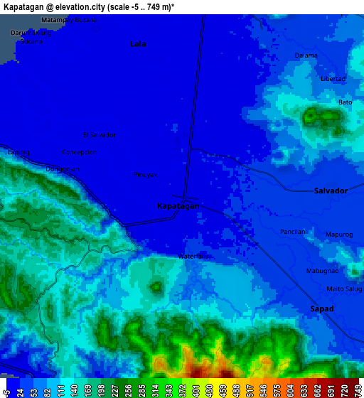 Zoom OUT 2x Kapatagan, Philippines elevation map