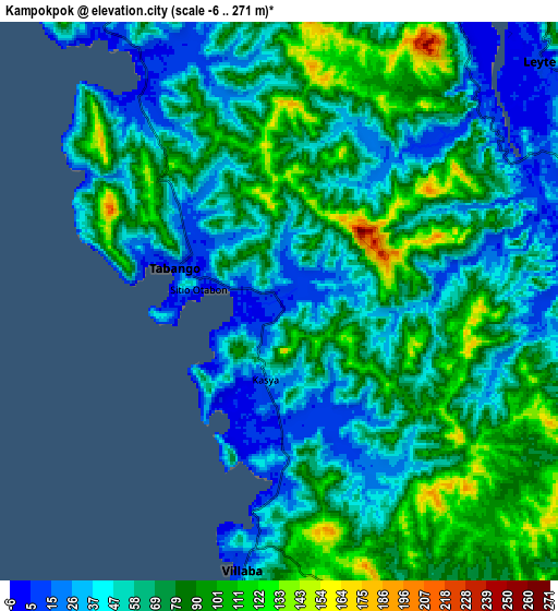 Zoom OUT 2x Kampokpok, Philippines elevation map