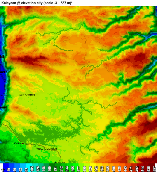 Zoom OUT 2x Kalayaan, Philippines elevation map