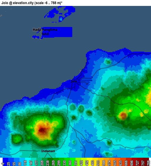 Zoom OUT 2x Jolo, Philippines elevation map