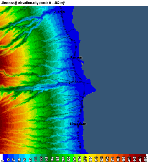 Zoom OUT 2x Jimenez, Philippines elevation map