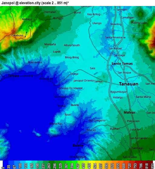 Zoom OUT 2x Janopol, Philippines elevation map