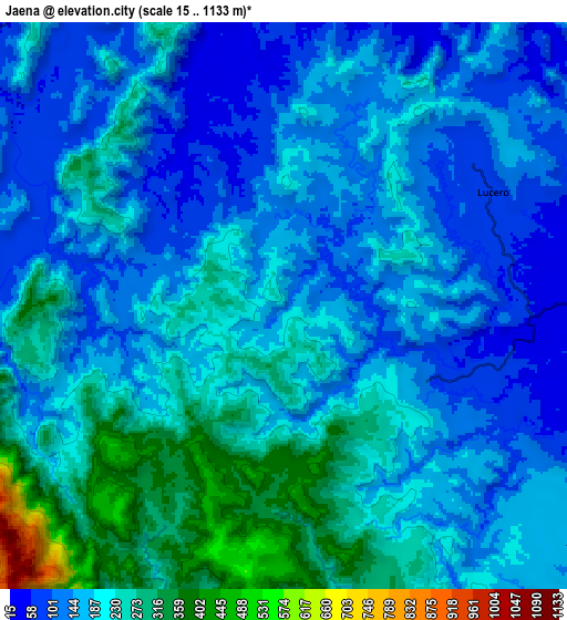 Zoom OUT 2x Jaena, Philippines elevation map