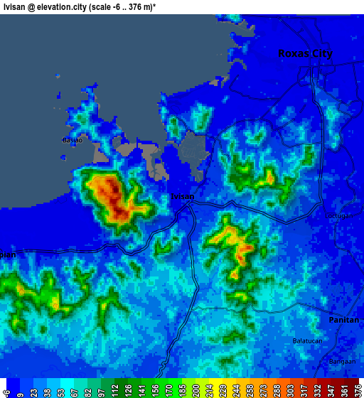 Zoom OUT 2x Ivisan, Philippines elevation map