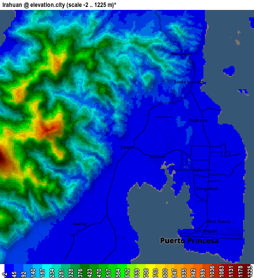 Zoom OUT 2x Irahuan, Philippines elevation map
