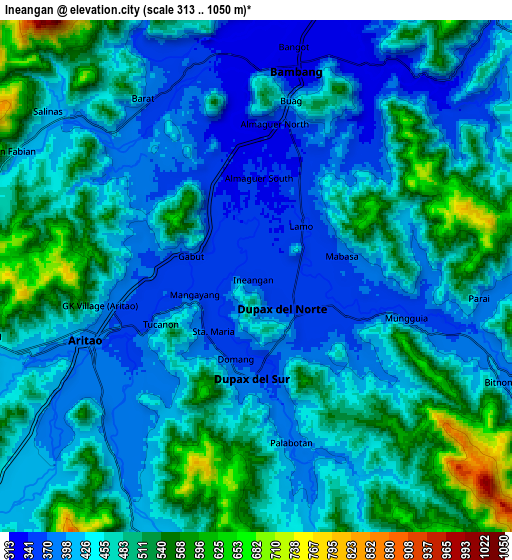 Zoom OUT 2x Ineangan, Philippines elevation map