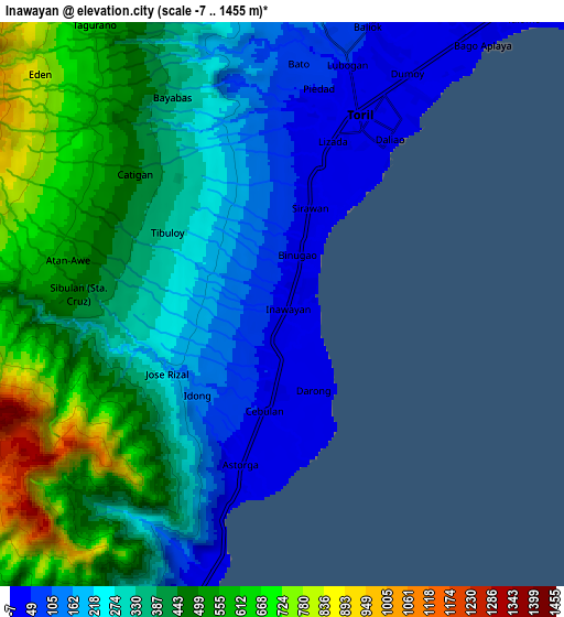 Zoom OUT 2x Inawayan, Philippines elevation map