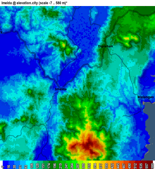 Zoom OUT 2x Imelda, Philippines elevation map