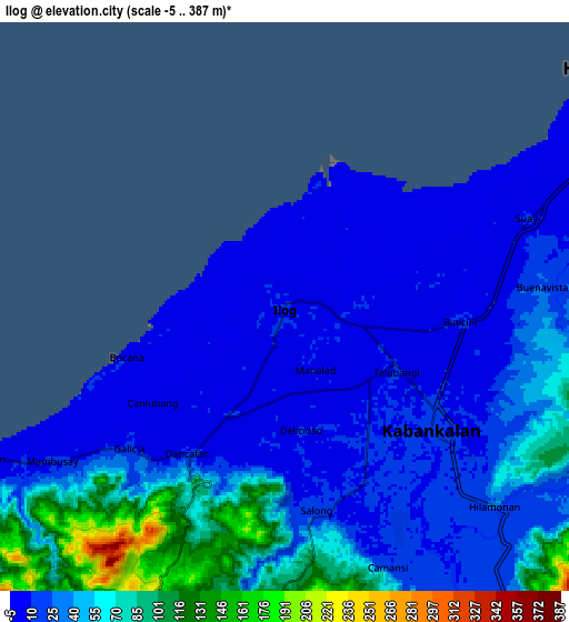 Zoom OUT 2x Ilog, Philippines elevation map