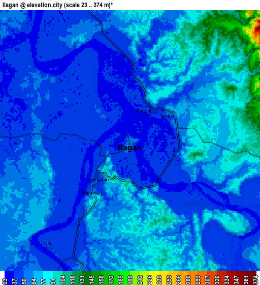Zoom OUT 2x Ilagan, Philippines elevation map