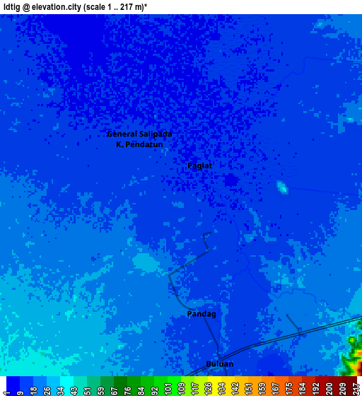 Zoom OUT 2x Idtig, Philippines elevation map