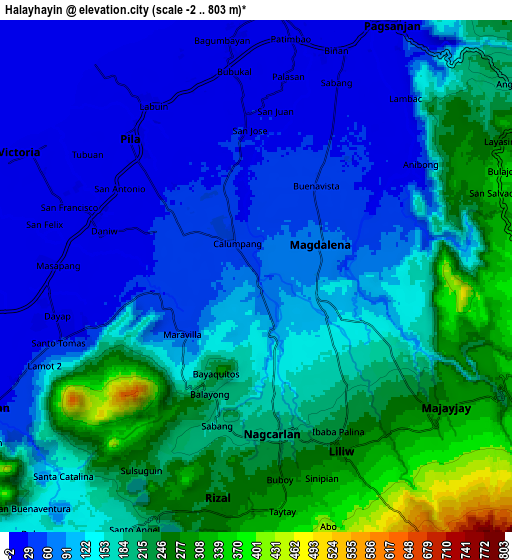 Zoom OUT 2x Halayhayin, Philippines elevation map